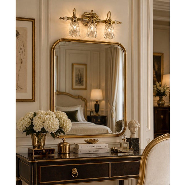1920s Parisian Art Deco Glamour Pasquale Miranda Three Light Wall Sconce For Sale - Image 9 of 9
