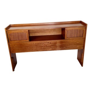 Basic Witz Full Headboard With Bookcase For Sale