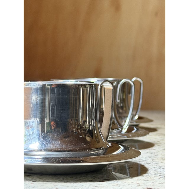 Mid-Century Modern Mid-Century Modern Italian Stella 18/10 Espresso Service in Stainless Steel, 1970, Set of 26 For Sale - Image 3 of 18