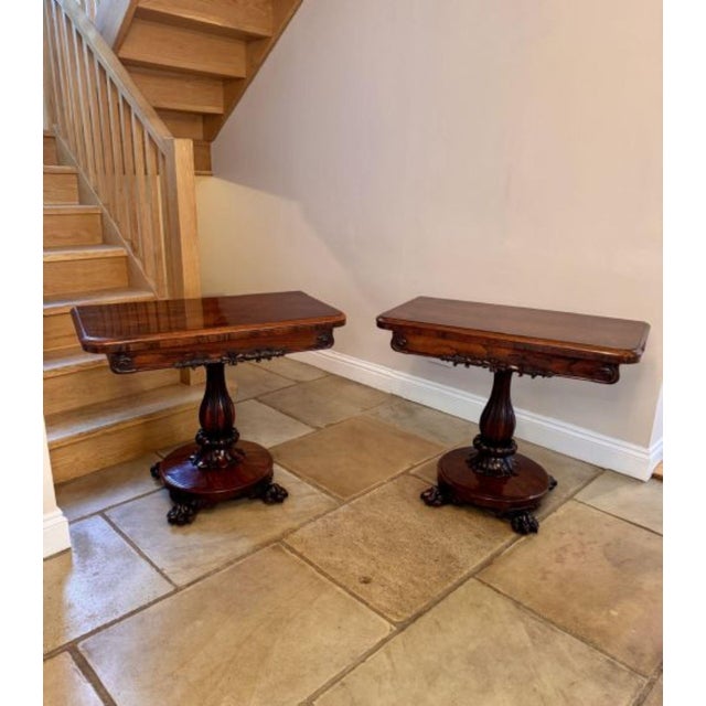Antique William IV Rosewood Card Tables, 1830, Set of 2 For Sale - Image 7 of 7