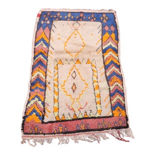 Small Vintage Moroccan Rug - 2'10" X 4'4" Ft For Sale