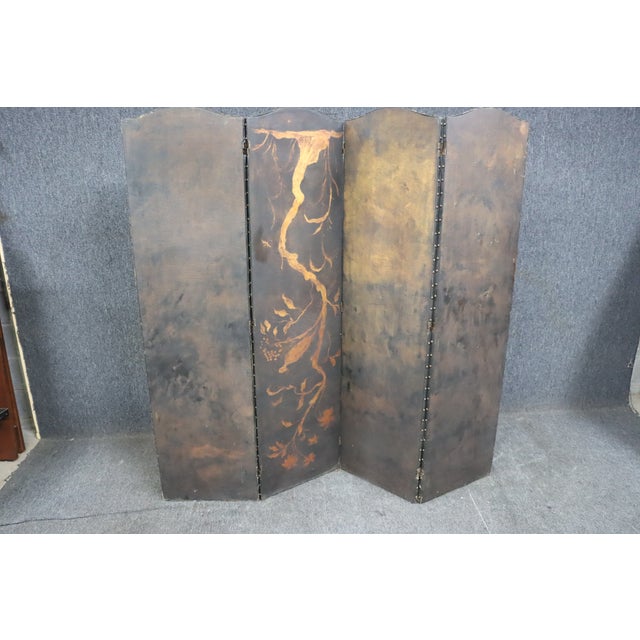 French Style Leather Room Divider Chairish