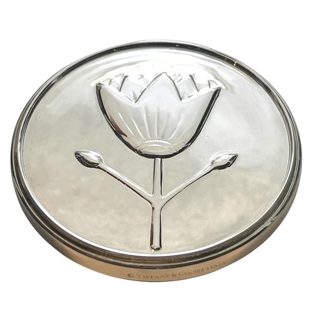 Silver 1990s Tiffany & Co. Sterling Silver Tulip Hand Mirror For Sale - Image 8 of 9