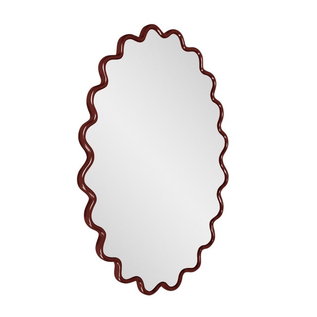The Cloud Mirror features a wavy frame that is meticulously hand-painted in the USA. This mirror is designed to complement...