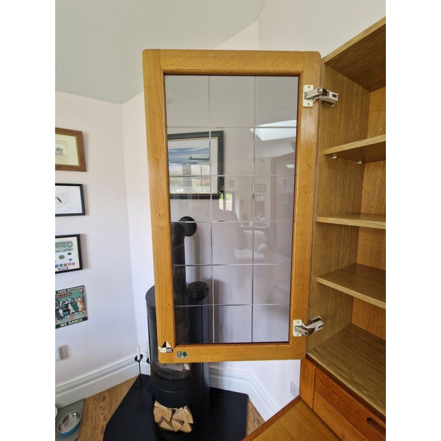 Vintage Danish Glass-Fronted Oak Display Cabinet from Vantinge Mobelindustri, 1970s For Sale - Image 17 of 18