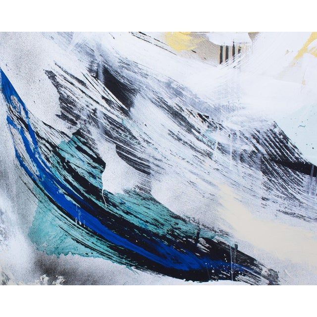 Textile “White Tree Kimono” Abstract Acrylic and Enamel on Canvas Painting by Martha Kaplan For Sale - Image 7 of 7