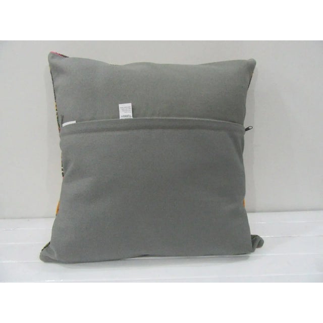 Contemporary Striped Turkish Kilim Pillow Cover For Sale - Image 3 of 4