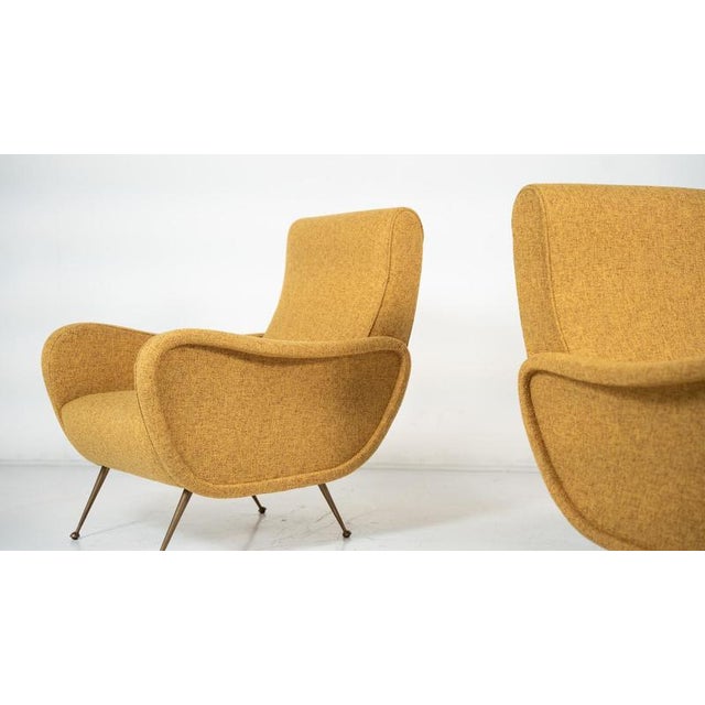 Set of Mid-Century Modern Armchairs in the style of Zanuso, 1970s For Sale - Image 3 of 11