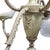 Brass Electric & Gas 7-Light Chandelier & Diamond Cut Ruffled Glass Shades C1890 For Sale - Image 9 of 13