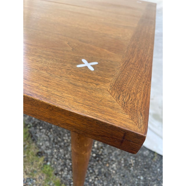 Mid-Century Modern Attributed to Merton Gershun for American of Martinsville Walnut Dining Table For Sale - Image 10 of 12