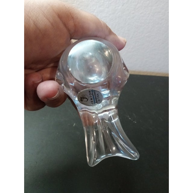 American Vintage Fenton Iridescent Art Glass Bird Figurine For Sale - Image 3 of 7