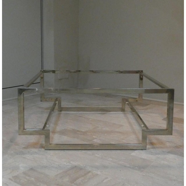 Amber Glass Coffee Table with Geometric Structure, Italy, 1970s For Sale - Image 15 of 18