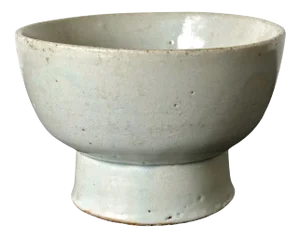 Small Korean White Ceramic Stem Bowl Joseon Dynasty
