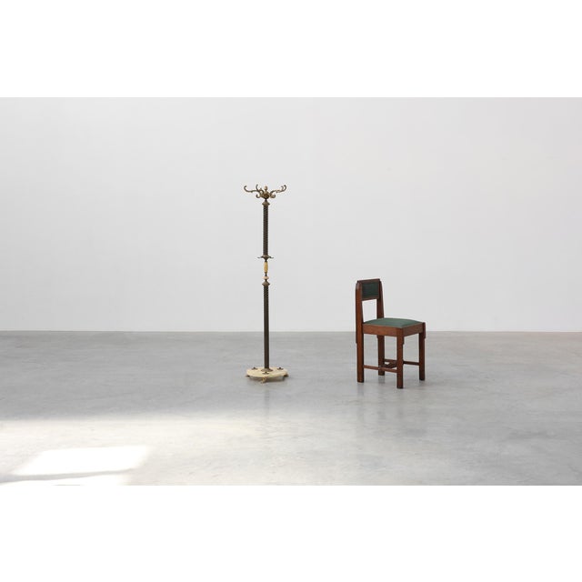 20th Century Napoleon III Copper and Onyx Marble Coat Stand, France, 1890s For Sale - Image 3 of 11