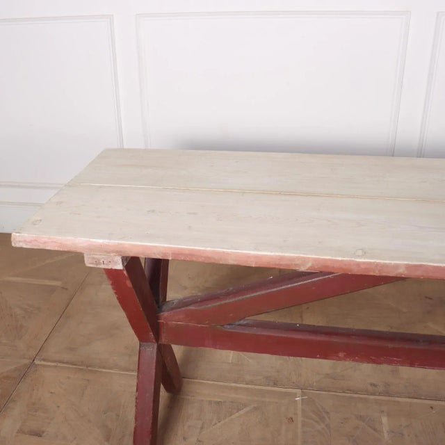 Vintage Painted Tavern Table For Sale - Image 5 of 7