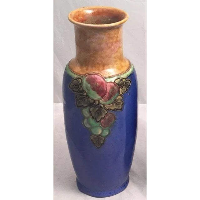 Royal Doulton Grape Cluster Vase From the Arts and Crafts Period For Sale - Image 12 of 12