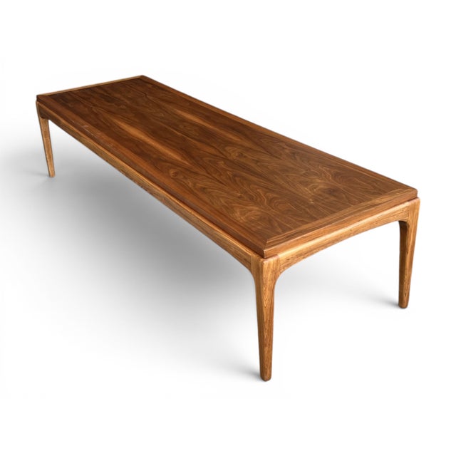 Mid Century Modern Walnut Coffee Table Dovetail Top Restored For Sale - Image 14 of 16