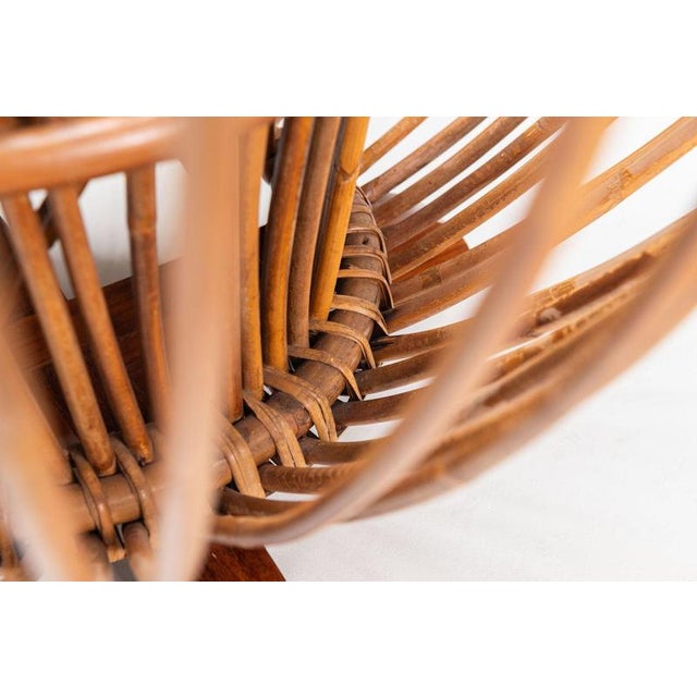 Lounge Chair in Rattan and Teak in the style of Franco Albini, Italy, 1950 For Sale - Image 14 of 15