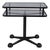 Vintage Trolley Table in Black Metal and Glass from Allegri For Sale