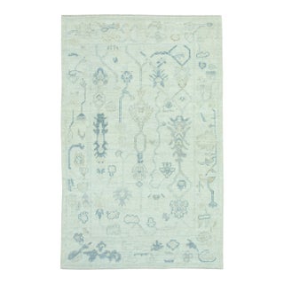 Turkish Oushak Rug 4' x 6'3" #19258 For Sale