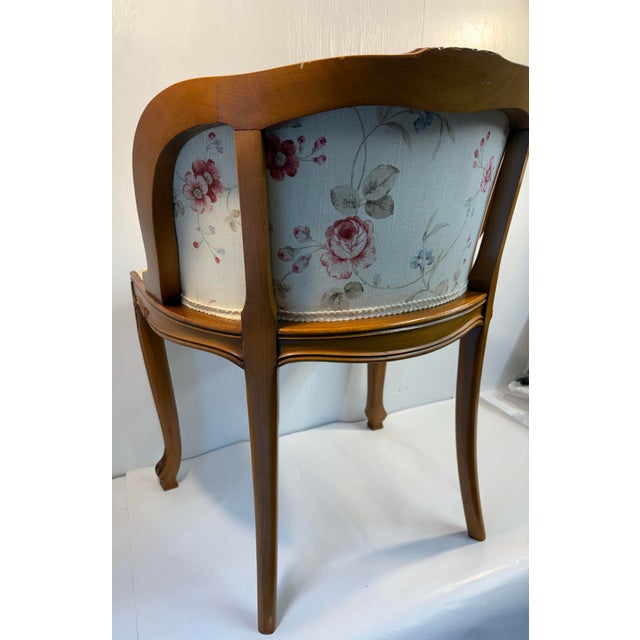 White Vintage French Vanity Slipper Chair For Sale - Image 8 of 9