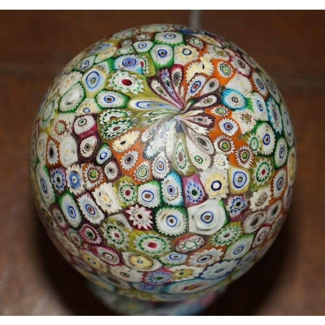 Exquisite Antique Murano Millefiori Italian Glass Mushroom Table Lamps, 1950s, Set of 2 For Sale - Image 18 of 18