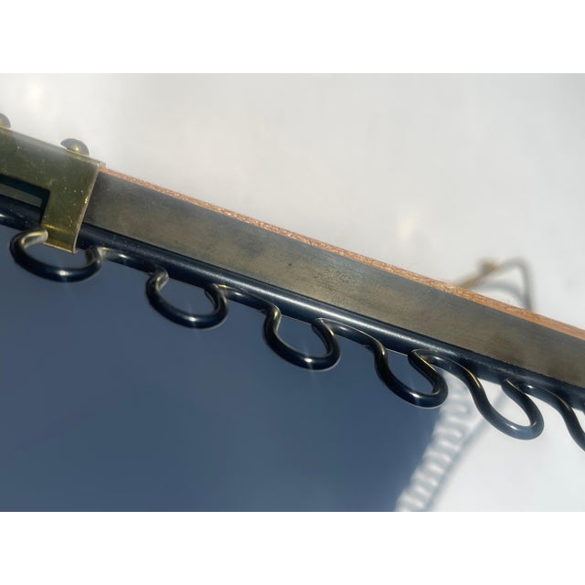 Swedish Black Pewter Mirror attributed to Josef Frank for Svenskt Tenn, 1950s For Sale - Image 6 of 7