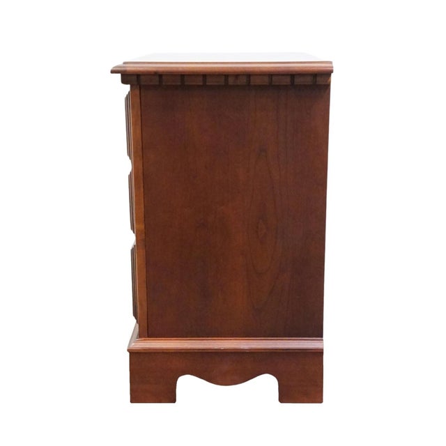 Broyhill Furniture Cherry Early American Traditional Style 24" Two Drawer Nightstand 234-6597-92 For Sale - Image 10 of 13