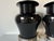 Art Deco 1980's Vintage Art Deco - Asian Style Black Glaze Ceramic Table Lamps - A PairLD For Sale - Image 3 of 12