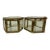 Vintage Hexagonal Brass & Glass Trinket Boxes - A Pair For Sale