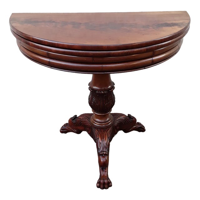 Antique German Gaming Table in Mahogany, 1860 For Sale