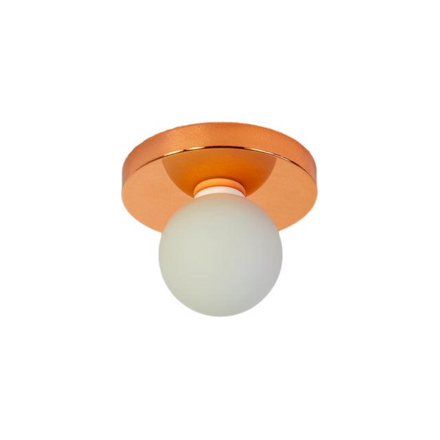 Not Yet Made - Made To Order Globe Flush Mount Copper, 3 Inch Glass Globe, by Research.Lighting, Modern, Minimal For Sale - Image 5 of 5