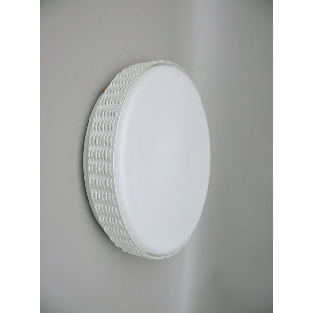Vintage German Ceiling Light in Frosted Glass, 1960s For Sale - Image 4 of 18
