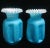 Beautiful Pair Aqua Satin Webb Polka Dot Cases Glass vases measuring 8 1/4" tall.