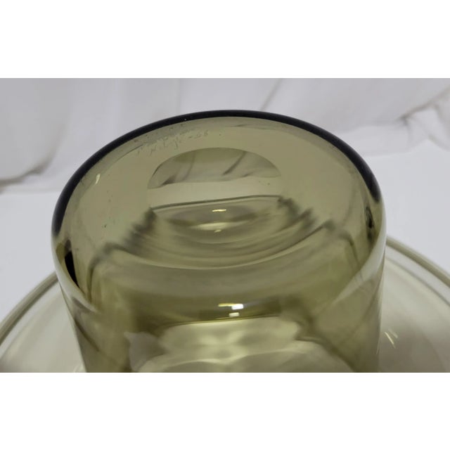 Glass 1950s Saara Hopea for Nuutajärvi Notsjo "Hattu" Art Glass Vase For Sale - Image 7 of 8