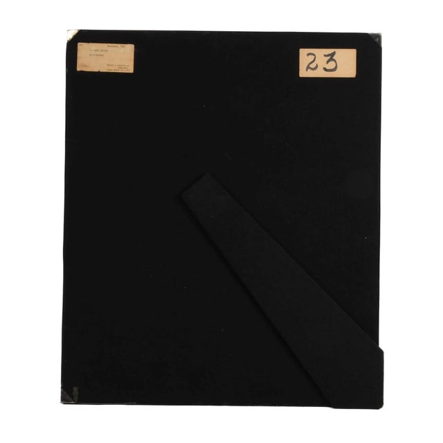 Framed Signed J. Akston "Moon Madness, 1974" Enamel and Acrylic on Masonite For Sale In Greensboro - Image 6 of 12