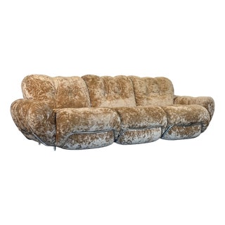 Vintage Chromed Steel Sofa, 1970s For Sale