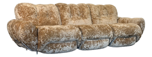 Vintage Chromed Steel Sofa, 1970s