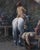 A finely executed 18th century Flemish oil on canvas depicting a tranquil suburban village road animated by figures,...
