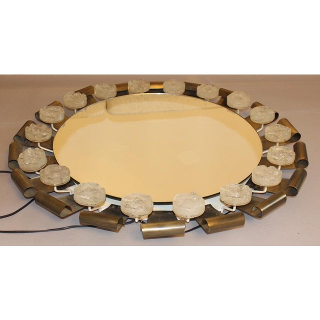 Vintage Mirror with Brass Details, 1960, in None conditions. Designed 1960 to 1969