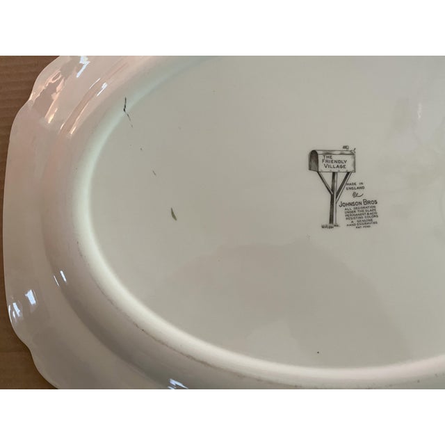 English 1960s Vintage Johnson Brothers Friendly Village Large Serving Platter - Holidays Are Coming! For Sale - Image 3 of 4