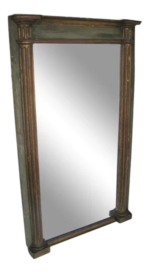 French Empire Painted and Gilt Mirror vertical