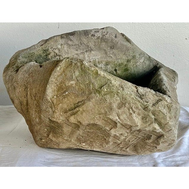 Greige Pair of Organic Rock Planters C. 1960's For Sale - Image 8 of 10