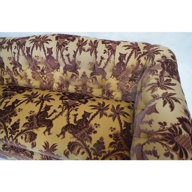 Custom Upholstered Tufted Belmar Arched Back Sofa For Sale - Image 9 of 16