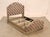 Elegant Decorator Style Queen Bed Featuring a Deep Tufted Upholstered Headboard and Footboard in a Soft Taupe Velvet-Like...