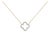 Gold Vermeil 1/10 Cttw Diamond Clover Pendant Necklace For Sale