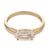 Contemporary Vintage Gia 1.02 Carat East West Old Mine Diamond Yellow Gold Engagement Ring, Size 7.5 For Sale - Image 3 of 8