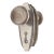 Vintage Art Deco Nickel Plated Brass Passage Door Knob Set For Sale