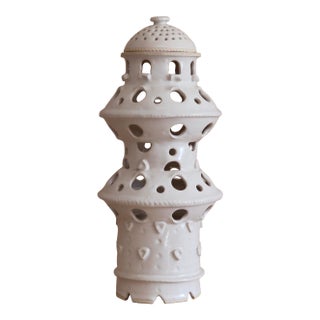 Ceramic Pagoda Lantern Lamp by Artist Scarlett Pons For Sale
