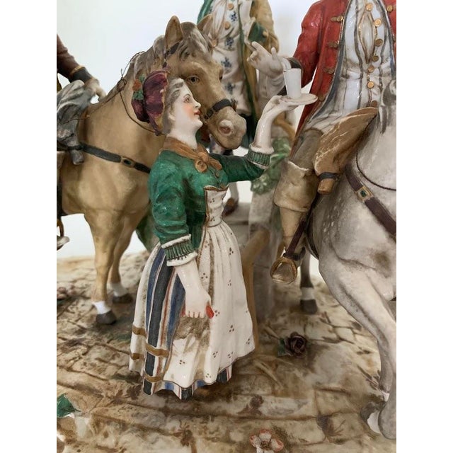 German Polychrome Porcelain Figurine Group from Sèvres, Limoges For Sale - Image 11 of 13